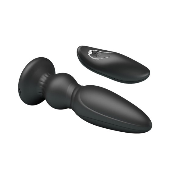TAPPO ANALE VIBRANTE 12,5 CM CON TELECOMANDO DEEP VIBE RICARICABILE