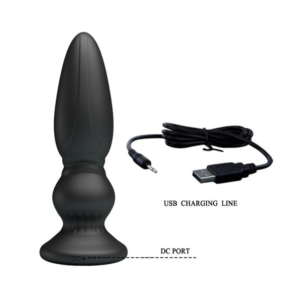 TAPPO ANALE VIBRANTE 12,5 CM CON TELECOMANDO DEEP VIBE RICARICABILE