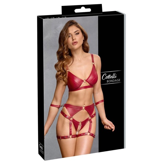 COMPLETO HARNESS SEXY PER DONNA COSTRITTIVO POLSI E CAVALLO APERTO