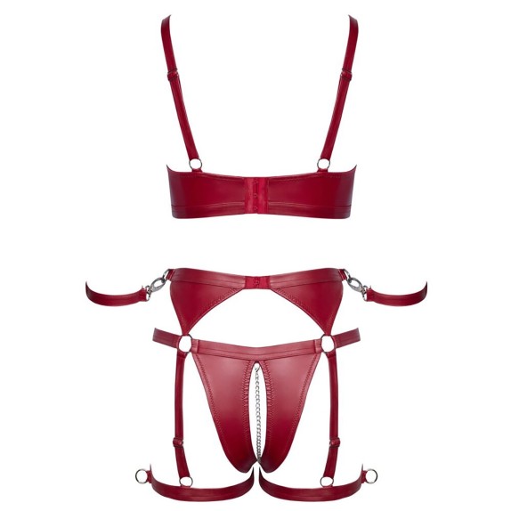 COMPLETO HARNESS SEXY PER DONNA COSTRITTIVO POLSI E CAVALLO APERTO
