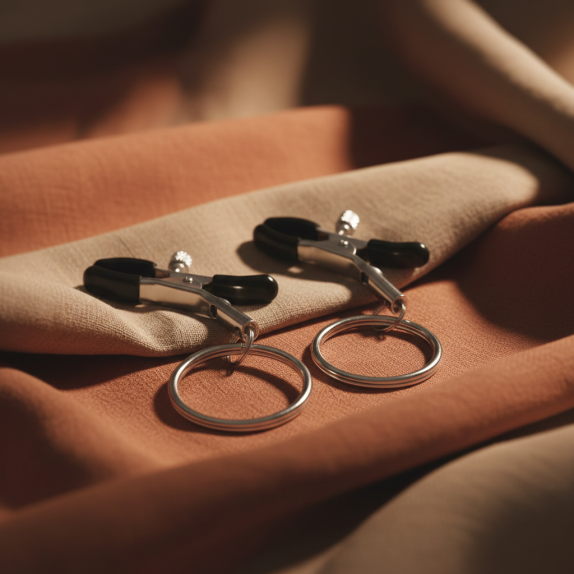 PINZETTE MORSETTO PER CAPEZZOLI REGOLABILI CON ANELLO KINK