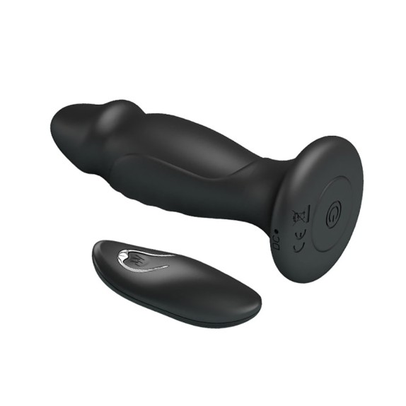 SEX TOY TAPPO ANCHE ANALE VIBRANTE CON TELECOMANDO BLACK BLISS RICARICABILE