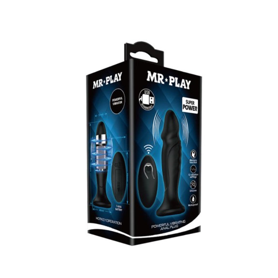 SEX TOY TAPPO ANCHE ANALE VIBRANTE CON TELECOMANDO BLACK BLISS RICARICABILE