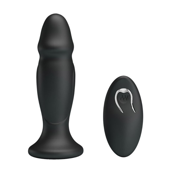 SEX TOY TAPPO ANCHE ANALE VIBRANTE CON TELECOMANDO BLACK BLISS RICARICABILE