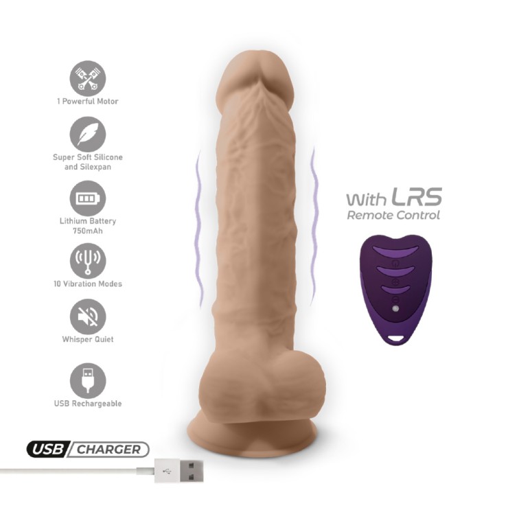 FALLO REALISTICO VIBRANTE IN SILICONE WIRELESS 20 CM SILEXD