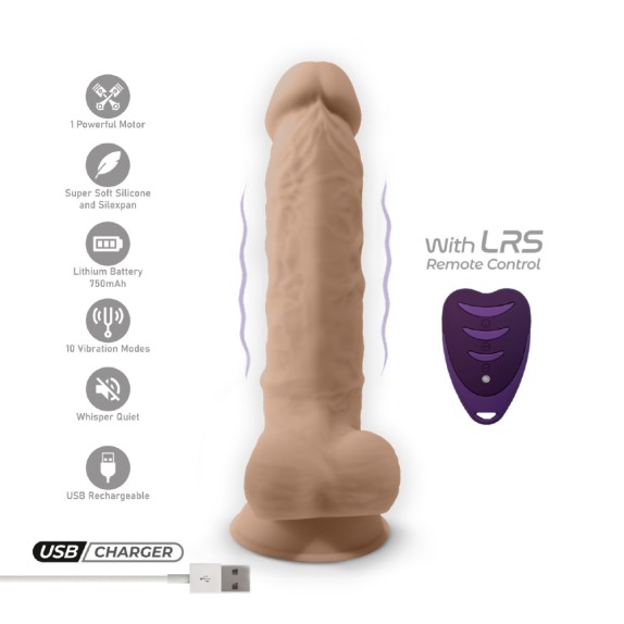 FALLO REALISTICO VIBRANTE IN SILICONE CON TELECOMANDO SILEXD