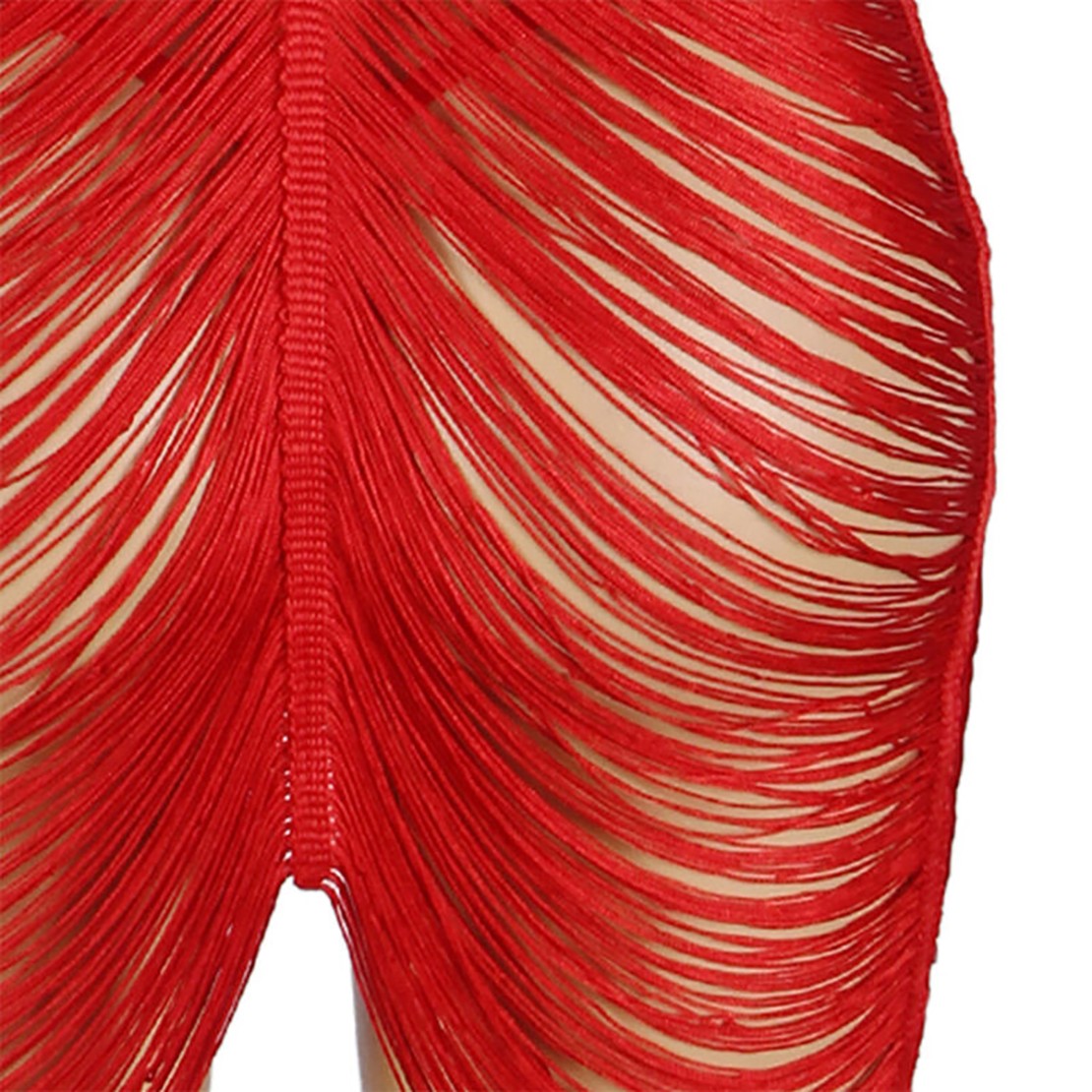 MINI ABITO ROSSO SEXY PER DONNA IN TESSUTO A...
