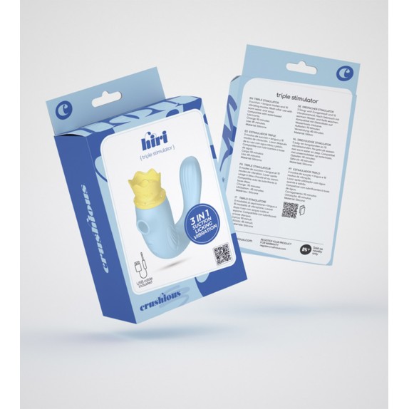 STIMOLATORE CLITORIDEO E VIBRATORE INTERNO 3 IN 1 RE DEI MARI HIRI CRUSHIOUS