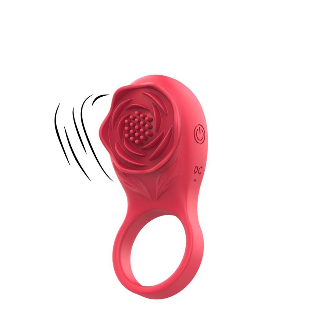 ANELLO VIBRANTE A FORMA DI ROSA PER GIOCHI DI...