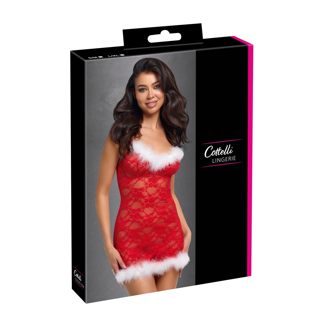 BABYDOLL NEGLIGÉ SEXY DA BABBA NATALE IN PIZZO...