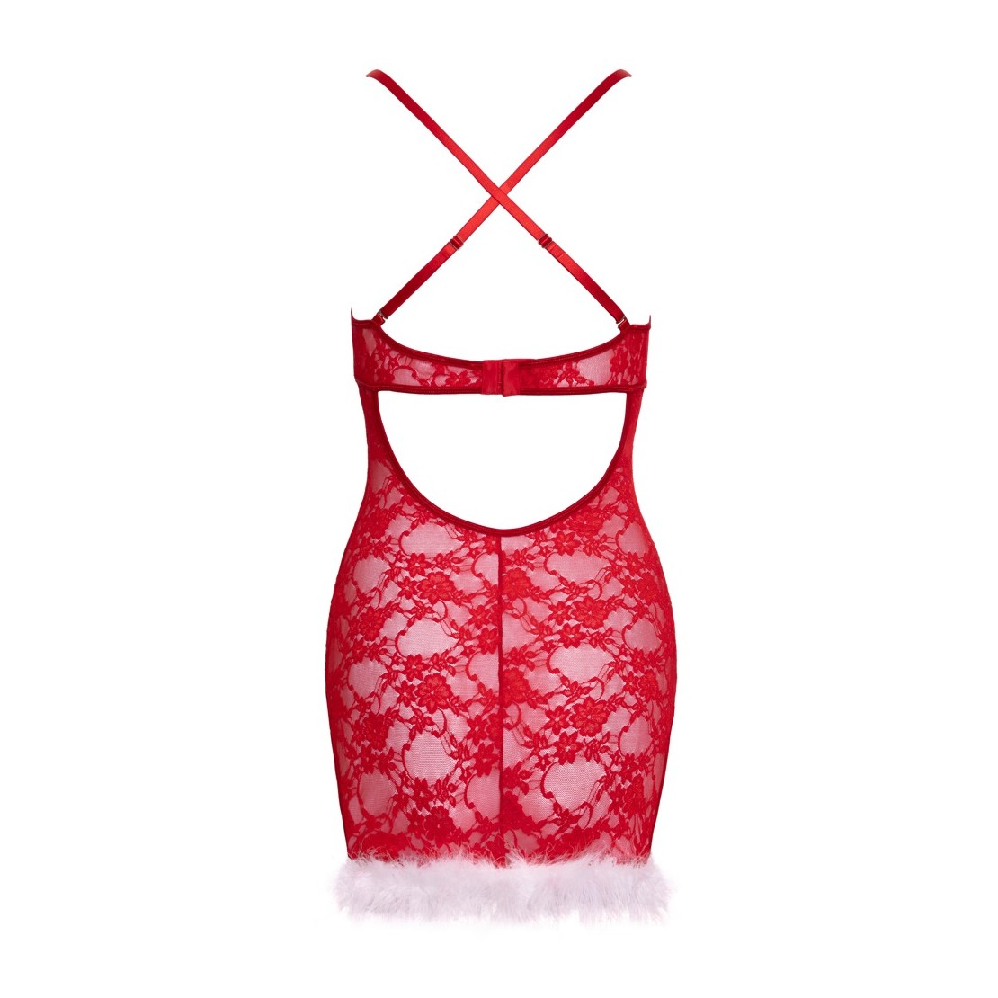 BABYDOLL NEGLIGÉ SEXY DA BABBA NATALE IN PIZZO...