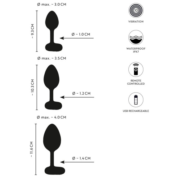 SET PLUG ANALI VIBRANTI USB WIRELESS PER TRAINING ANALE