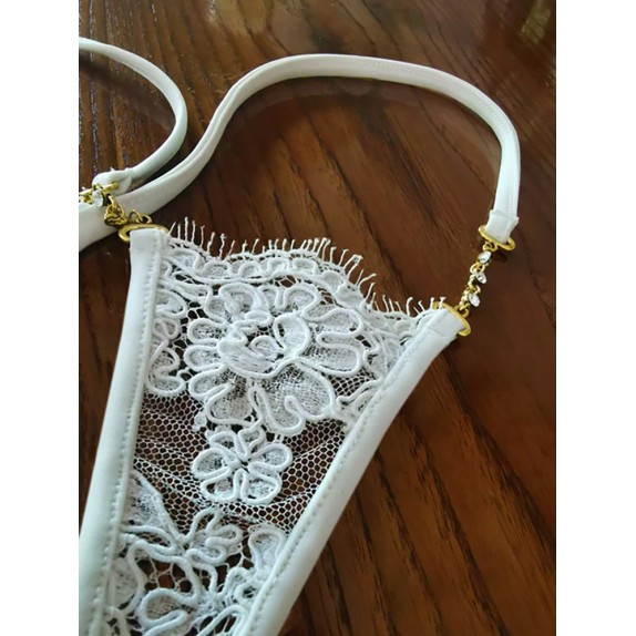 MICRO PERIZOMA SEXY DA DONNA BIANCO DI QUALITA' ROMANE LOLA LUNA