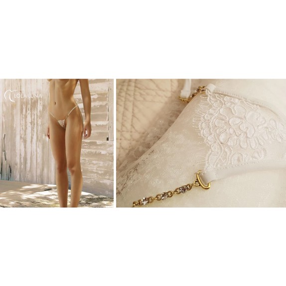 MICRO PERIZOMA SEXY DA DONNA BIANCO DI QUALITA' ROMANE LOLA LUNA