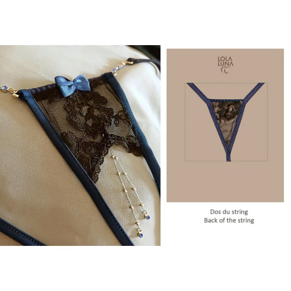 PERIZOMA SEXY PER DONNA APERTO IN PIZZO DI QUALITA' CON PENDENTE LOLA LUNA