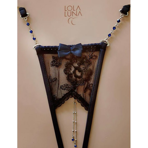 PERIZOMA SEXY PER DONNA APERTO IN PIZZO DI QUALITA' CON PENDENTE LOLA LUNA