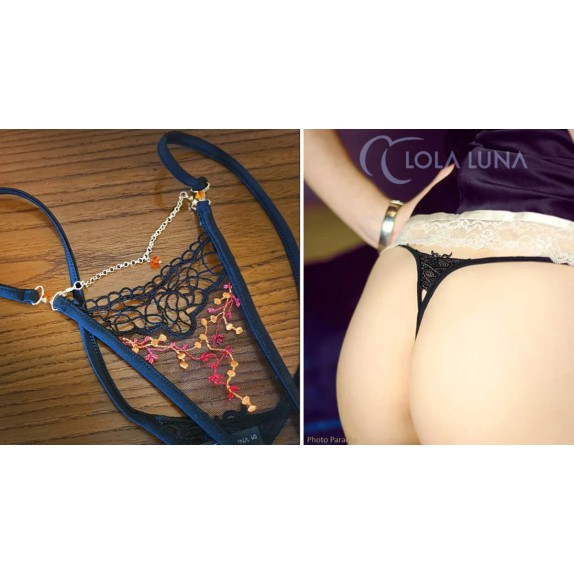 copy of PERIZOMA MINI SEXY RICAMATO PER DONNA DI QUALITA' CON CATENELLA LOLA LUNA