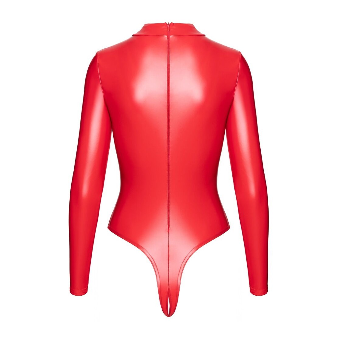 BODY APERTO SEXY ROSSO EFFETTO BAGNATO PER...