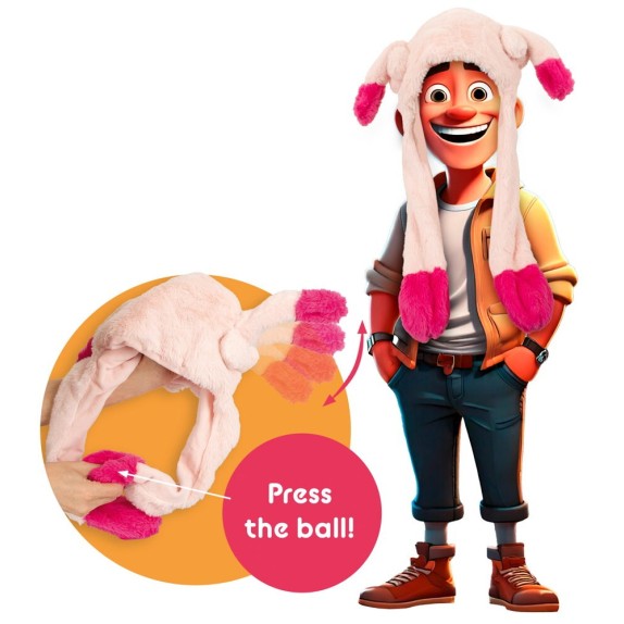 CAPPELLO PELUCHE GADGET DIVERTENTE CON PENI CHE SI ALZANO