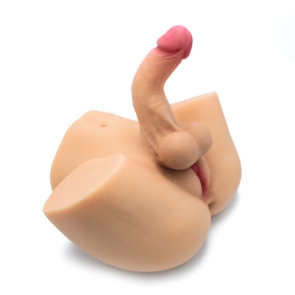 MASTURBATORE REALISTICO CON PENE & VAGINA E ANO PENETRABILI