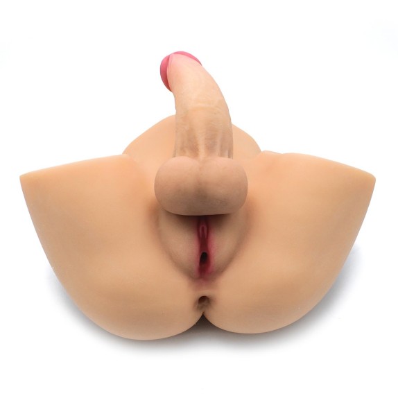 MASTURBATORE REALISTICO CON PENE & VAGINA E ANO PENETRABILI