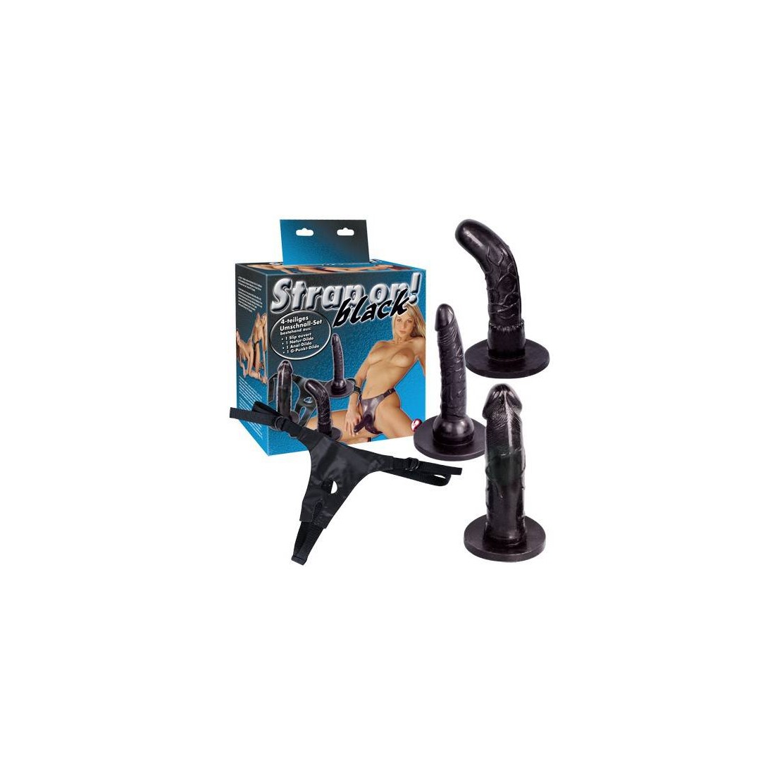 STRAP-ON PROTESI 3 PEZZI VARI COLORI