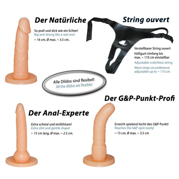 copy of STRAP-ON PROTESI 3 PEZZI VARI COLORI