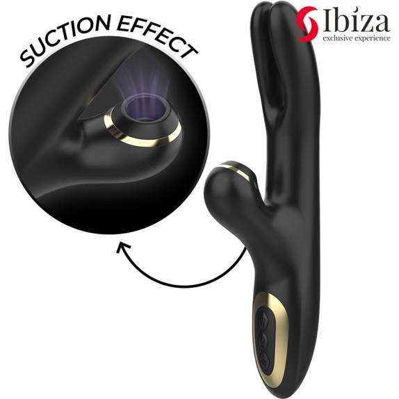 VIBRATORE RABBIT CON MOVIMENTO APETURA INTERNA E SUZIONE IBIZA