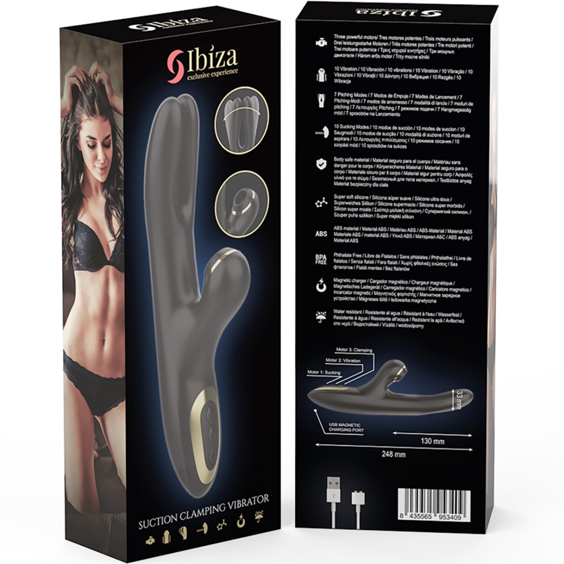 VIBRATORE RABBIT CON MOVIMENTO APETURA INTERNA...