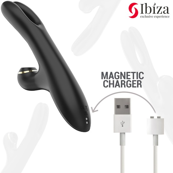 VIBRATORE RABBIT CON MOVIMENTO APETURA INTERNA E SUZIONE IBIZA