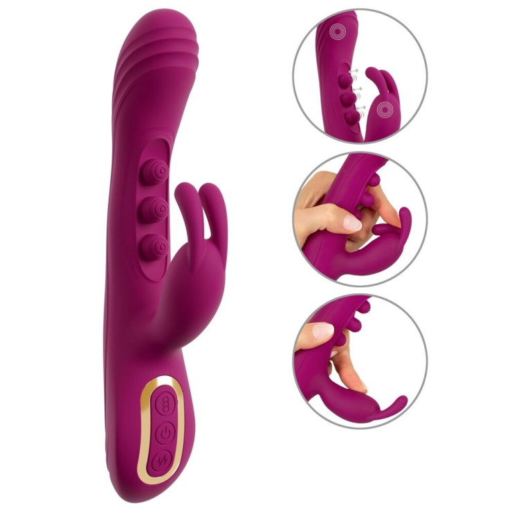 VIBRATORE RABBIT 2IN1 CON PALLINE INTERNE PER SQUIRTING