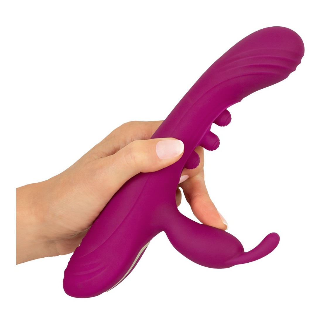 VIBRATORE RABBIT 2IN1 CON PALLINE INTERNE PER...