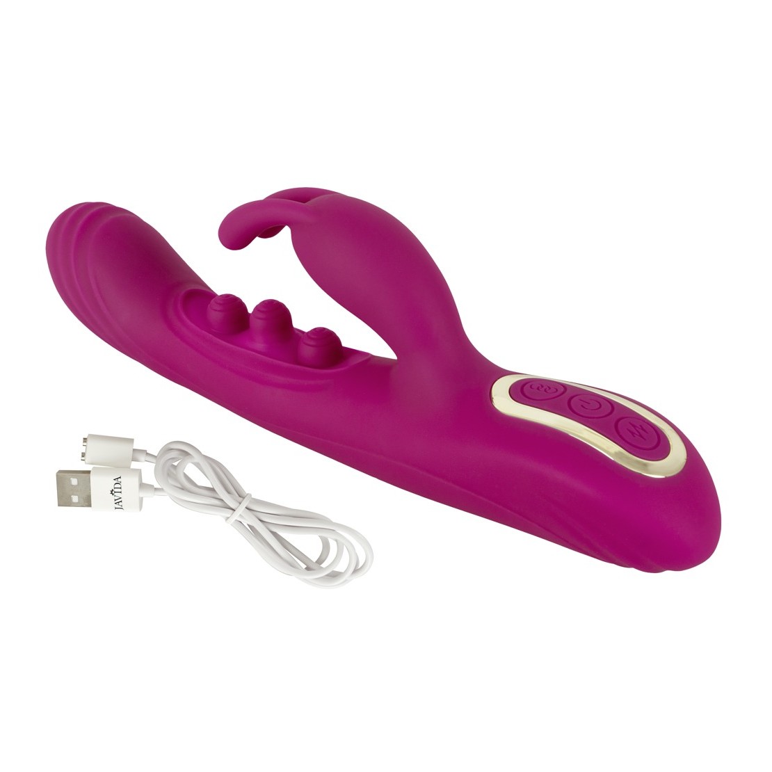 VIBRATORE RABBIT 2IN1 CON PALLINE INTERNE PER...
