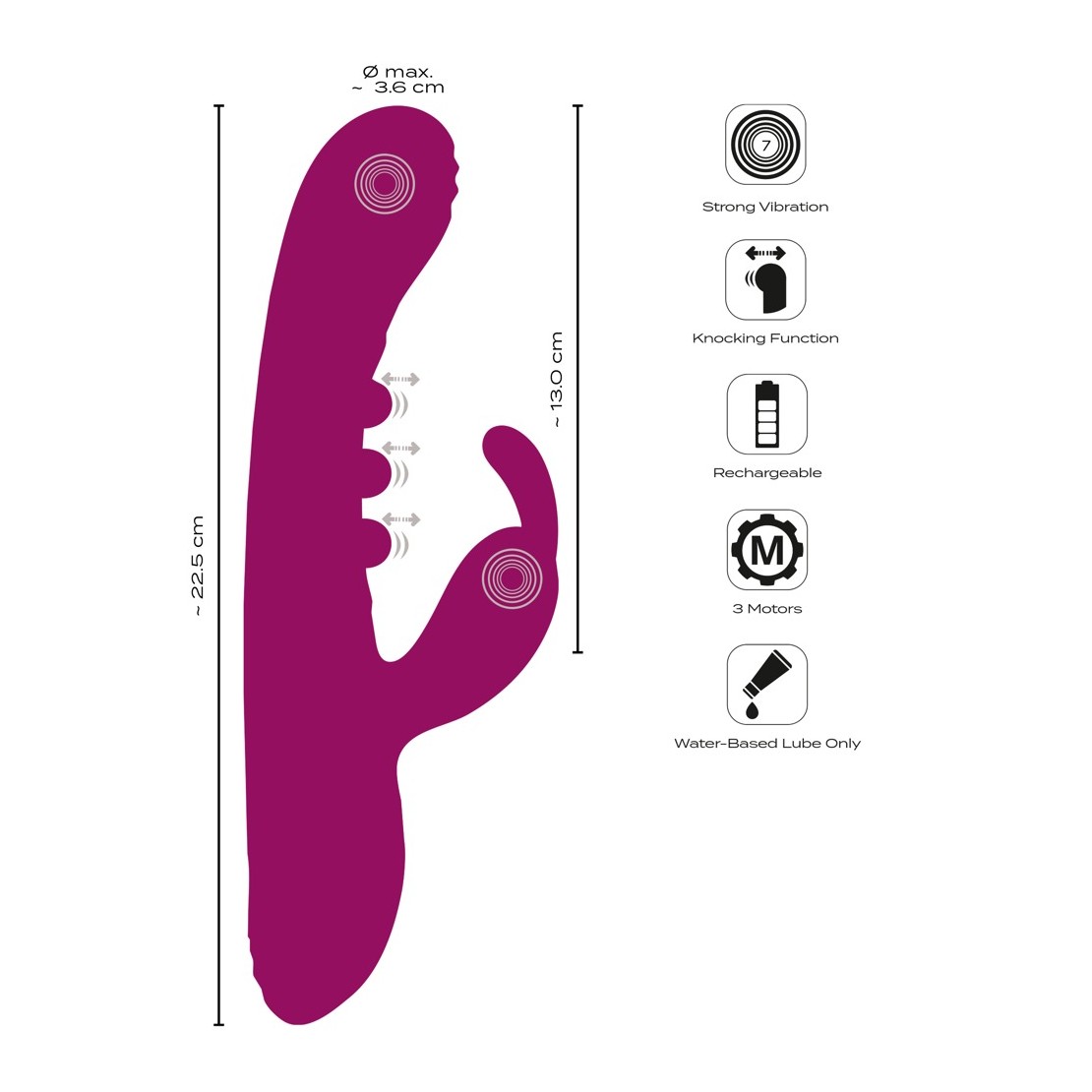 VIBRATORE RABBIT 2IN1 CON PALLINE INTERNE PER...