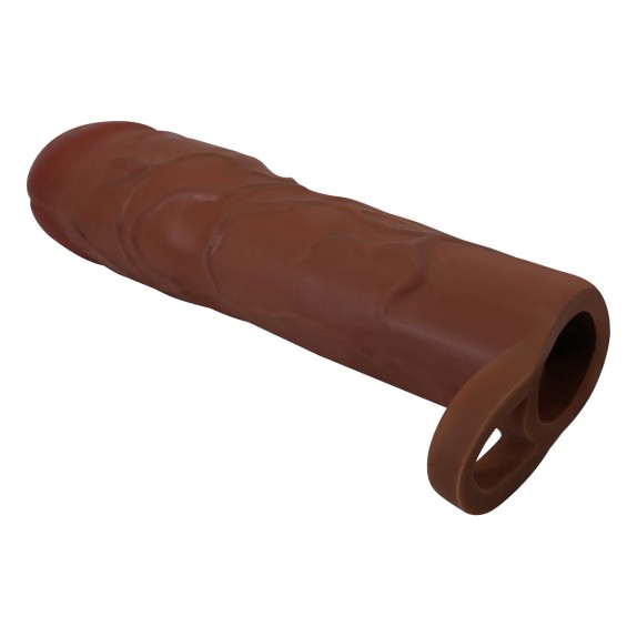 GUAINA PROLUNGA PER IL PENE 19,5 CM SEXY PER UOMO CON ANELLO GERD
