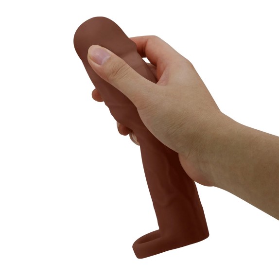 GUAINA PROLUNGA PER IL PENE 19,5 CM SEXY PER UOMO CON ANELLO GERD