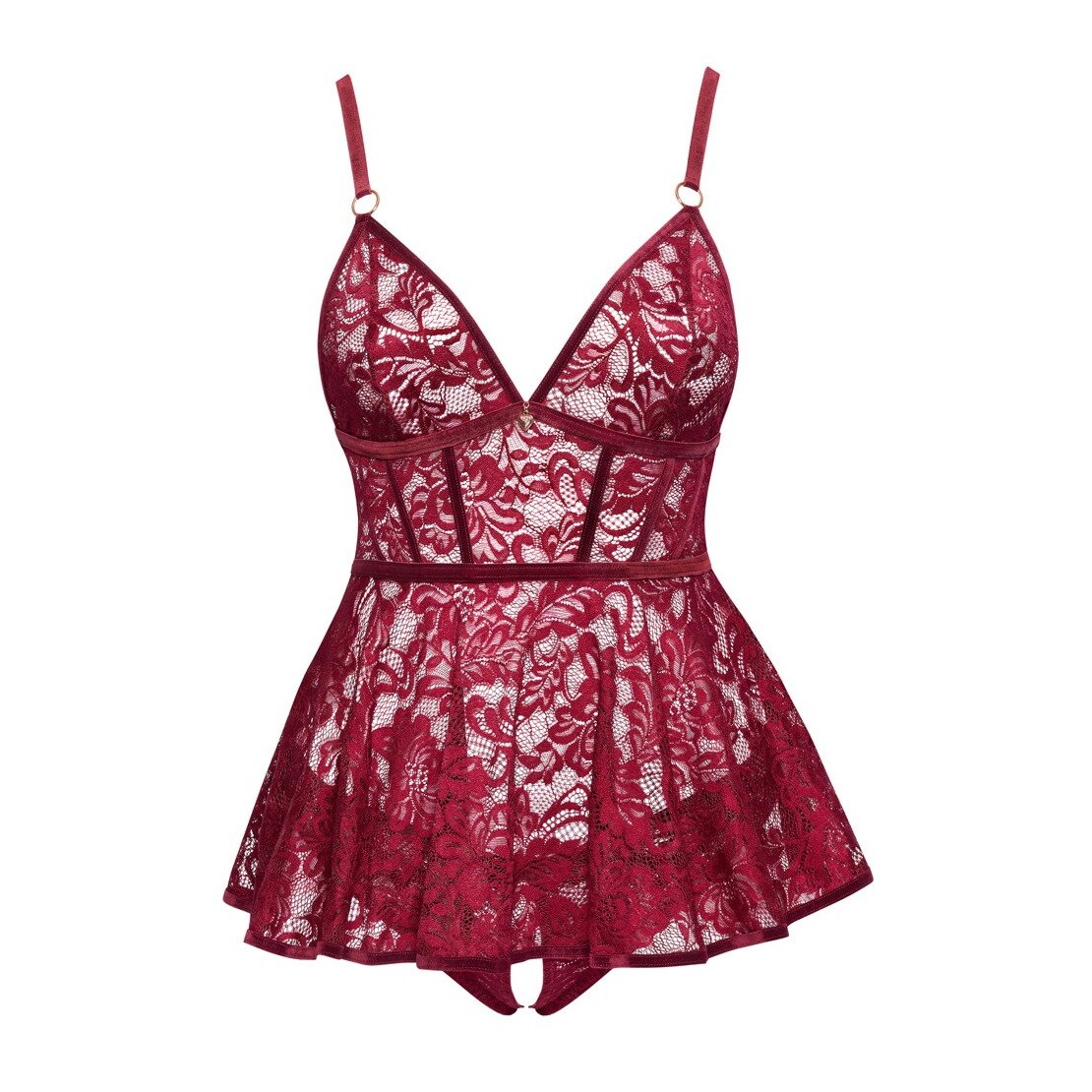 copy of BABYDOLL SEXY PER DONNA CON SLIP APERTO...