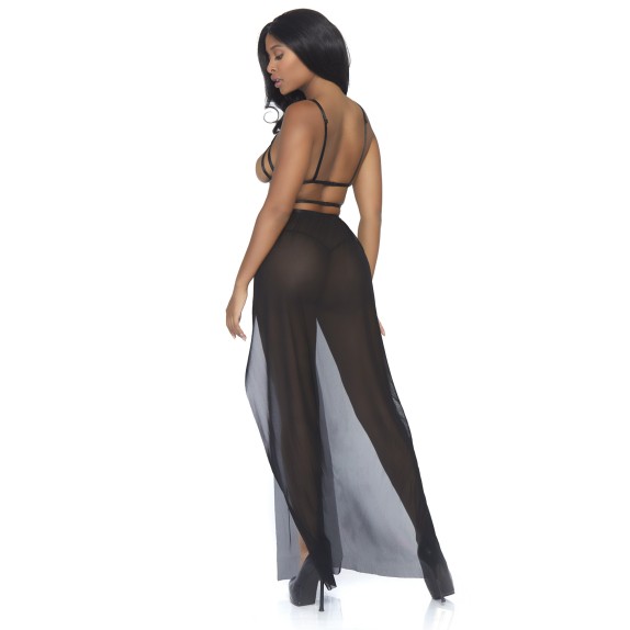 VESTAGLIA - ABITO LUNGO APERTO SUL SENO SEXY PER DONNA LEG AVENUE